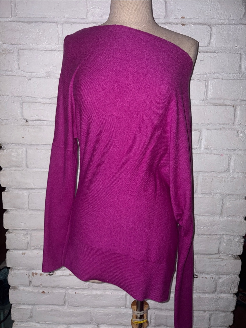 GC! Express Off-Shoulder Fuchsia Women's Sweater Size S